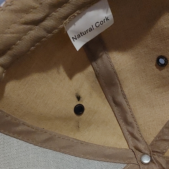 Natural Cork Floral Patterned Cap - Picture 8 of 9